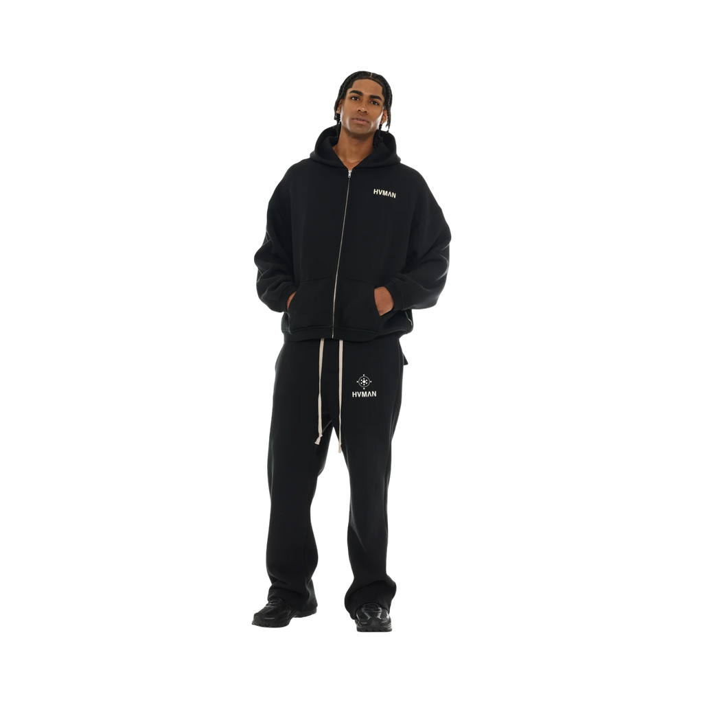 Hvman's Full Zip Sweatshirt in Black
