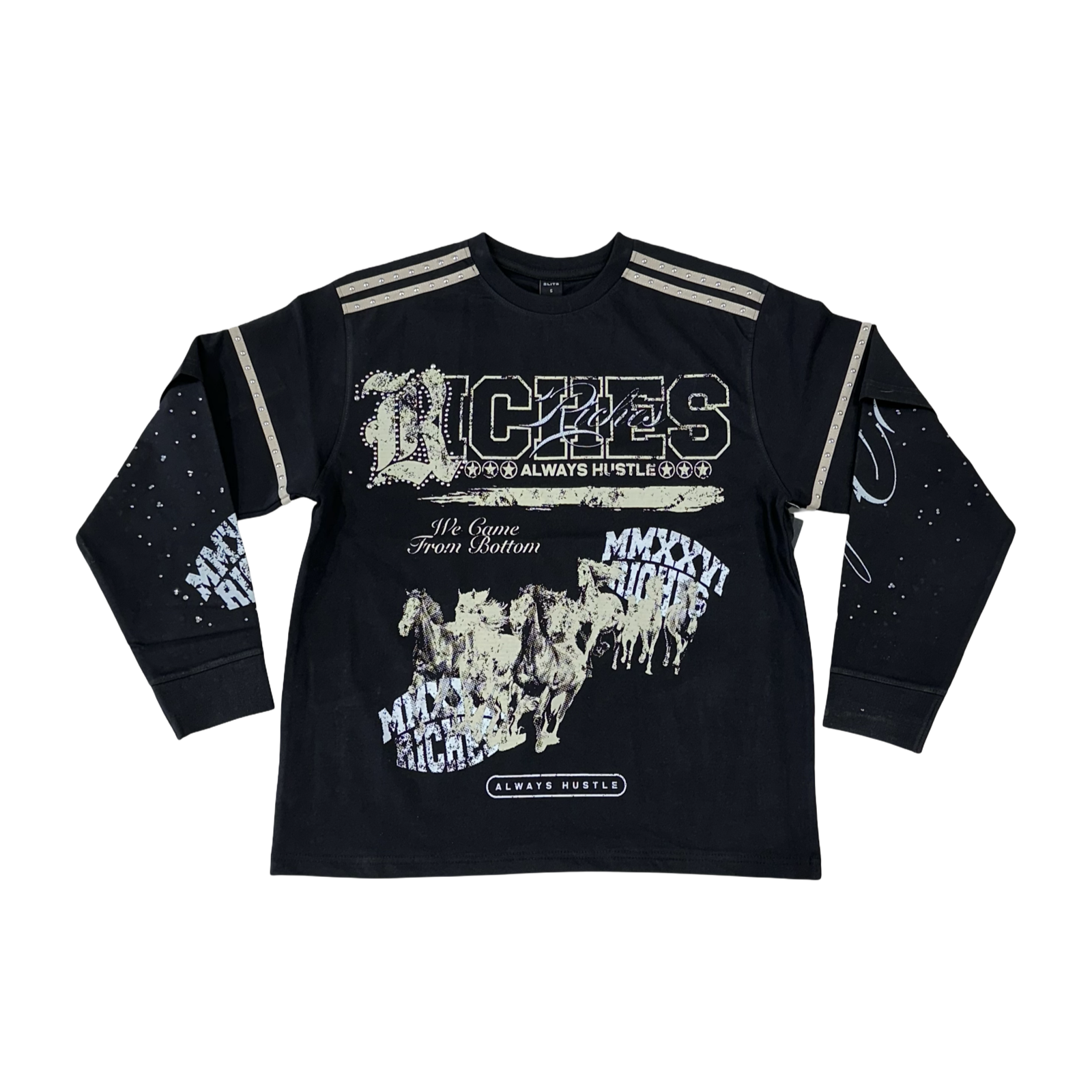 SOLD OUT Riches Embellished Long Sleeves Tee