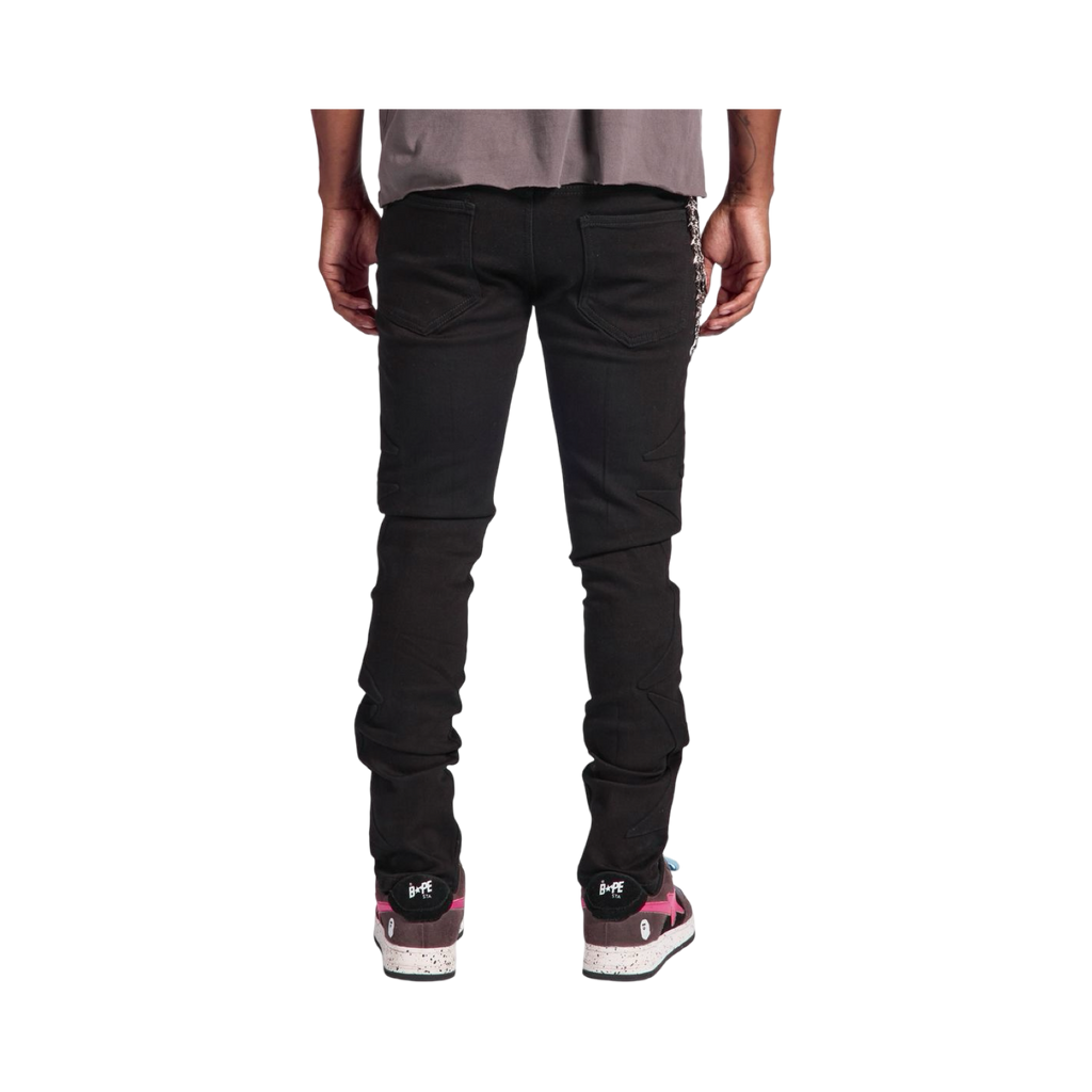 "NINJA" EMBOSSED JEANS