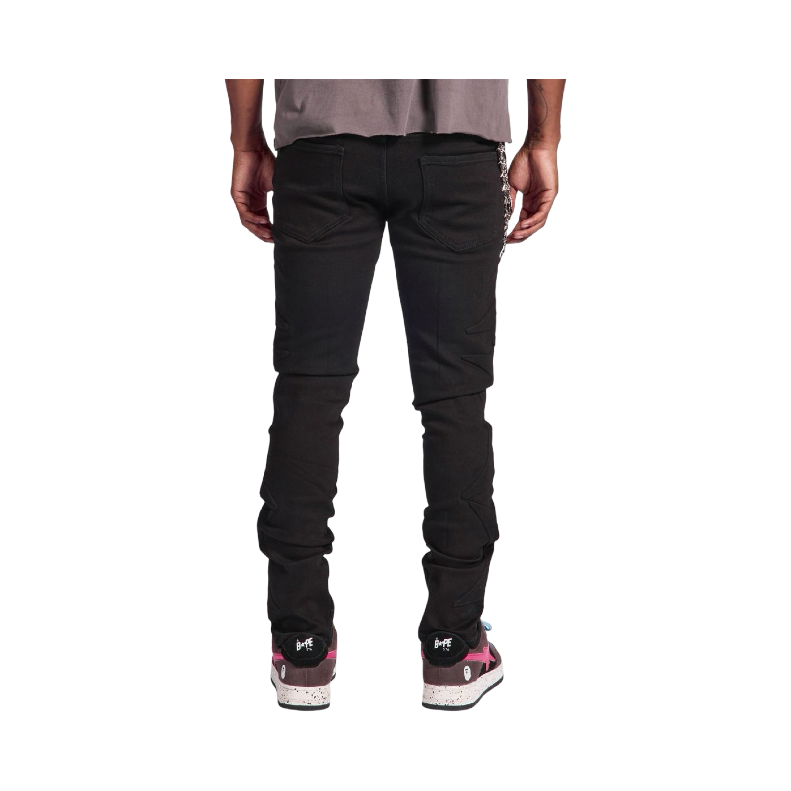 "NINJA" EMBOSSED JEANS