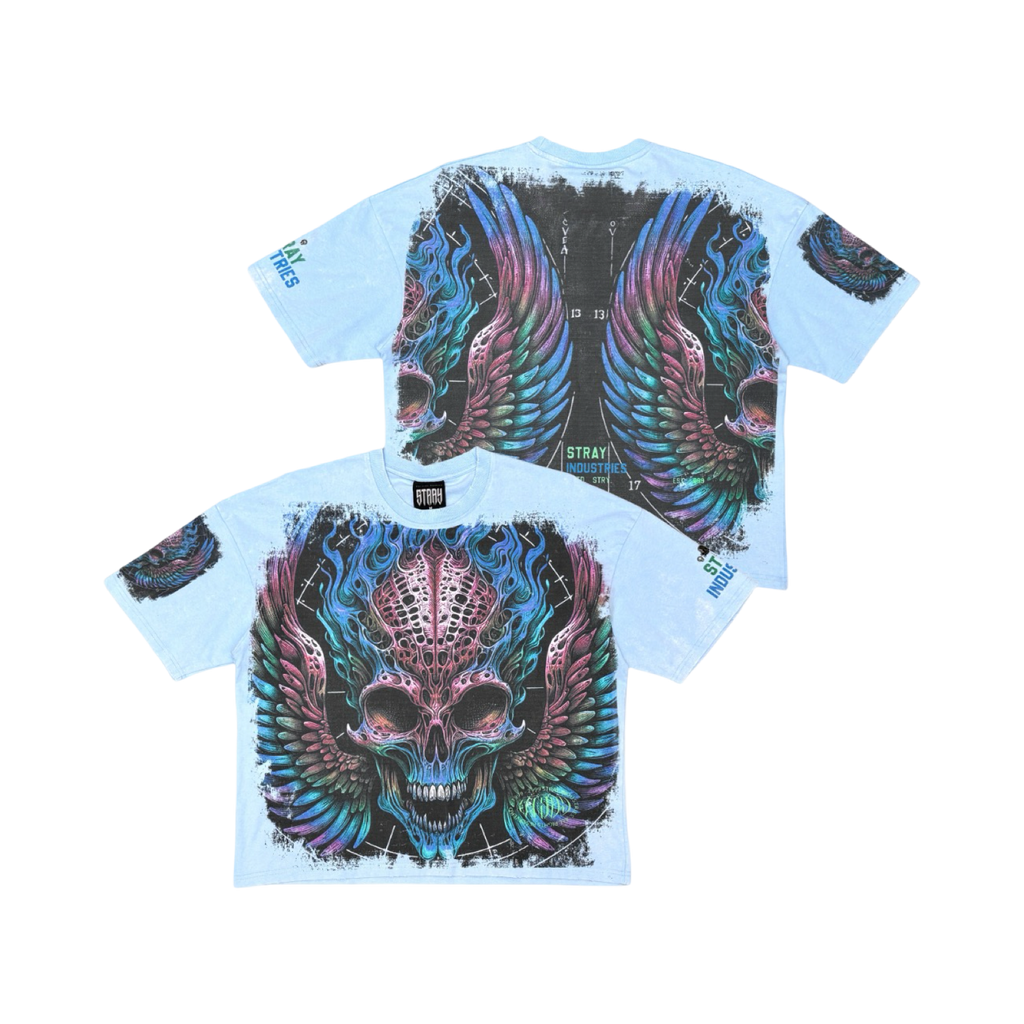 Burning skull tshirt