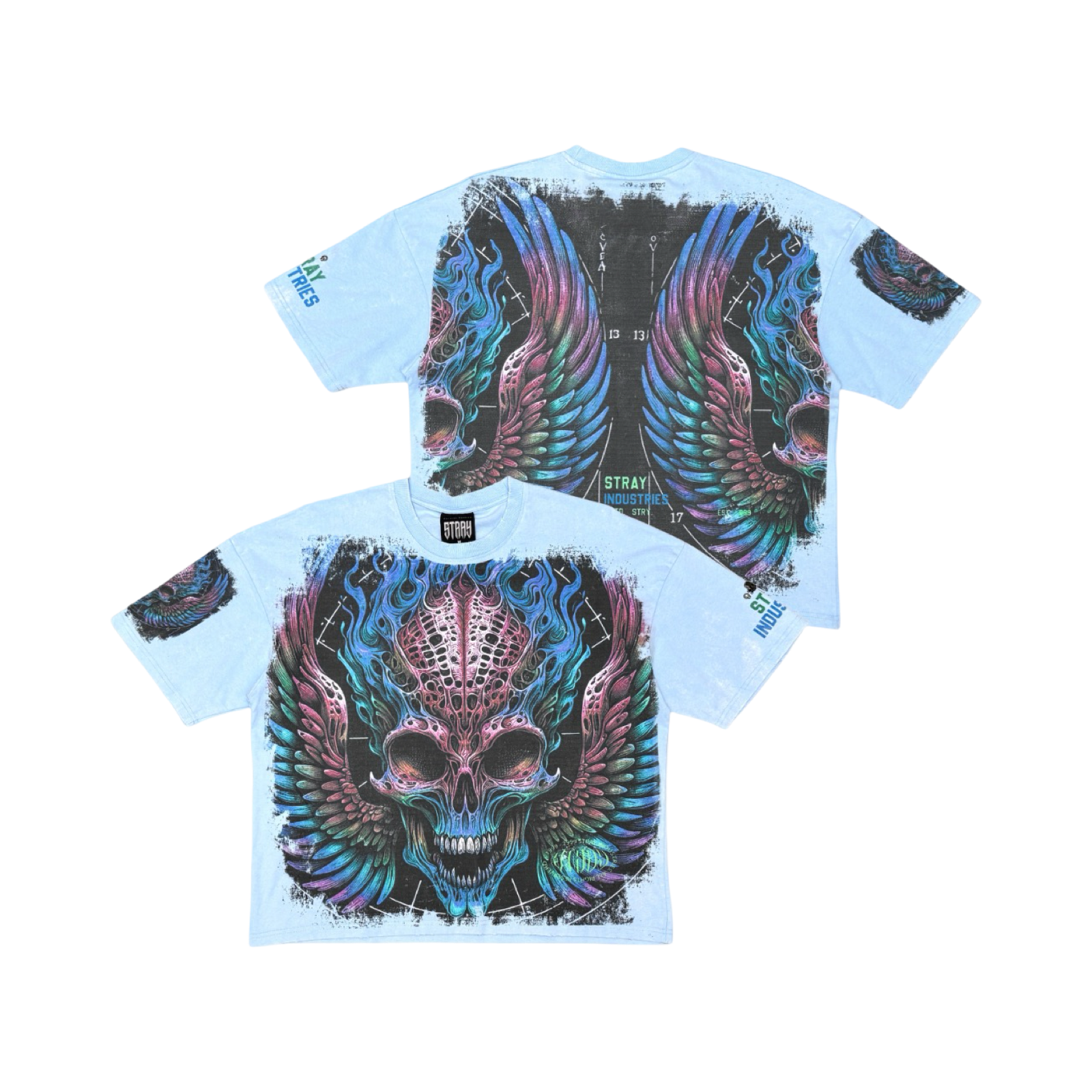 Burning skull tshirt