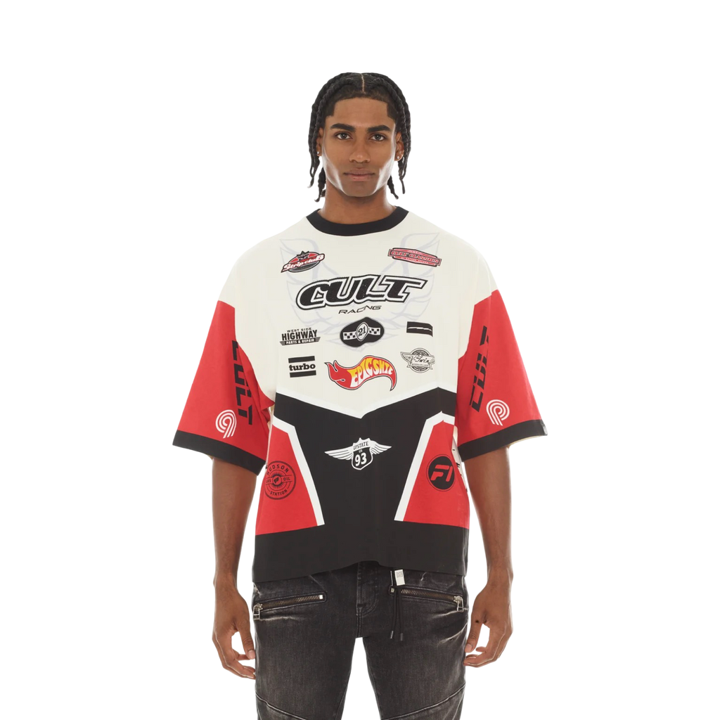 Cult's Oversized Short Sleeve Crew Neck Tee "Racer"