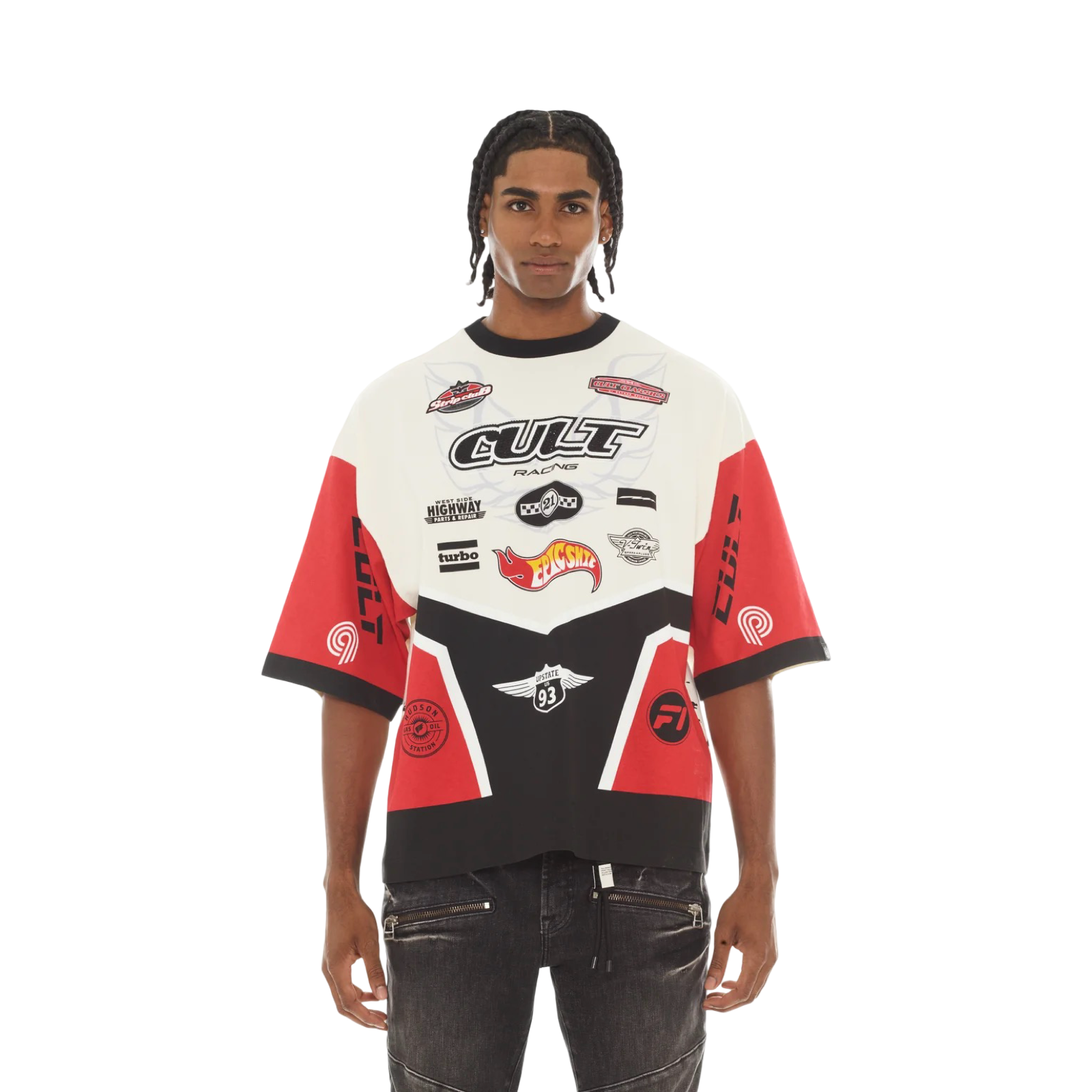 Cult's Oversized Short Sleeve Crew Neck Tee "Racer"