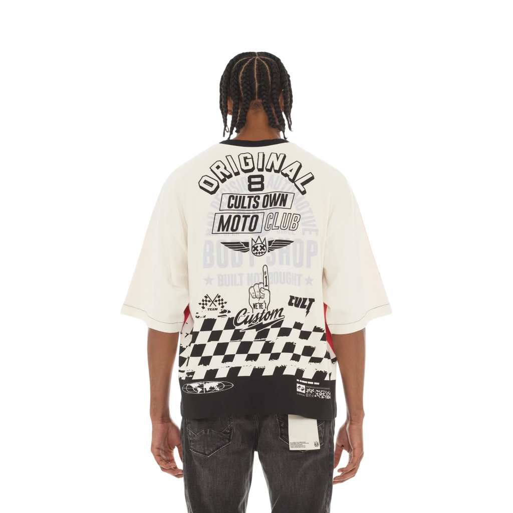 Cult's Oversized Short Sleeve Crew Neck Tee "Racer"