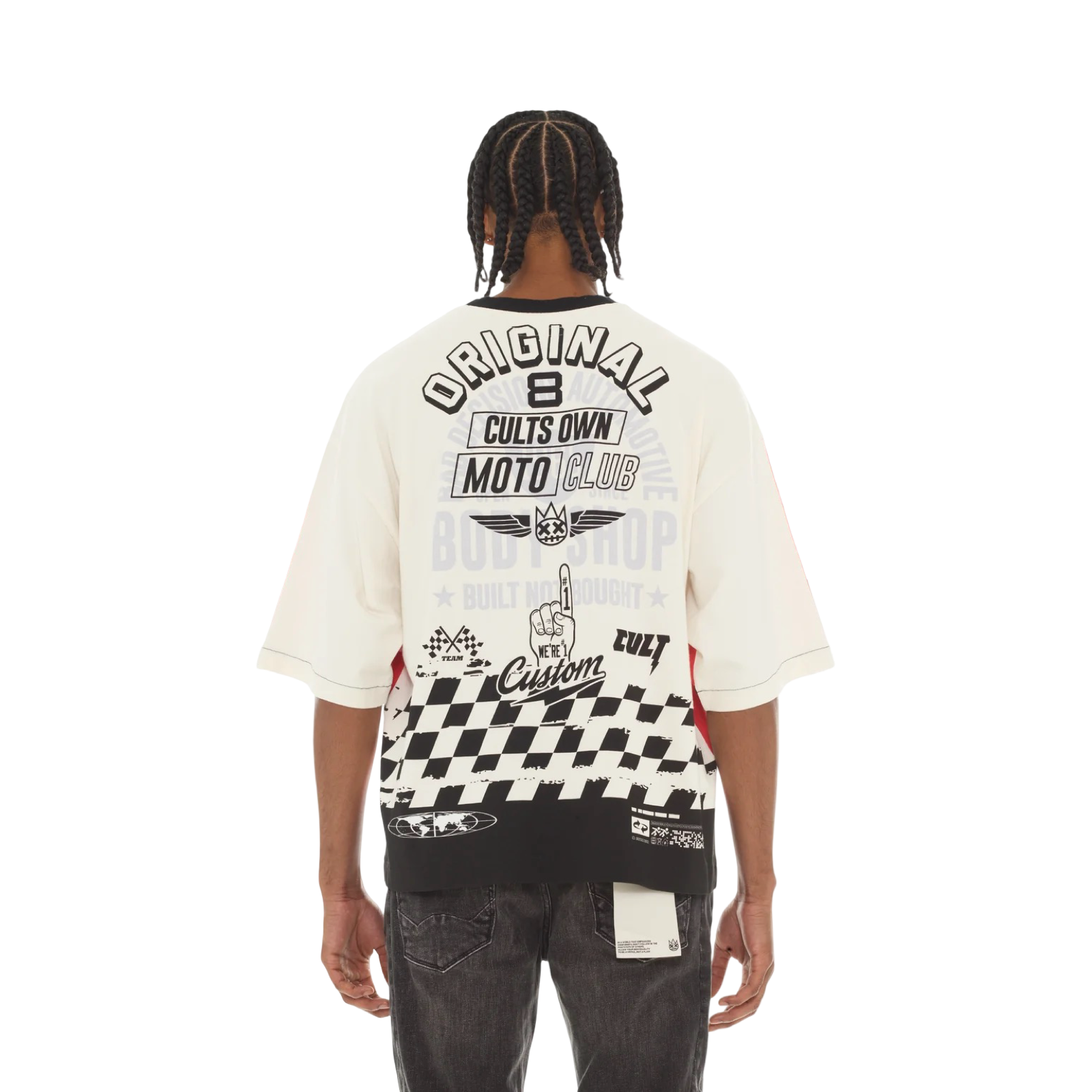 Cult's Oversized Short Sleeve Crew Neck Tee "Racer"