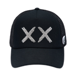 Cult's White Crystals Mesh Trucker Hat "XX" Logo In