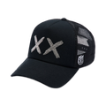 Cult's White Crystals Mesh Trucker Hat "XX" Logo In