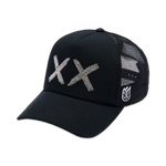 Cult's White Crystals Mesh Trucker Hat "XX" Logo In