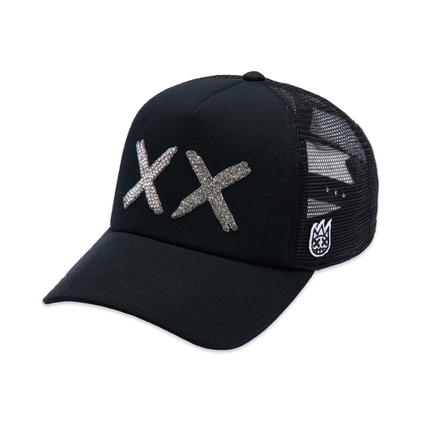 Cult's White Crystals Mesh Trucker Hat "XX" Logo In