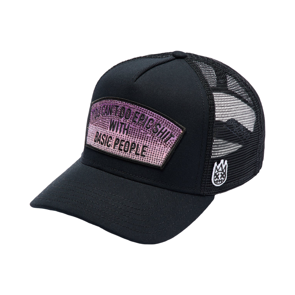 Cult's Mesh Trucker Hat "Epic Shit" Crystals