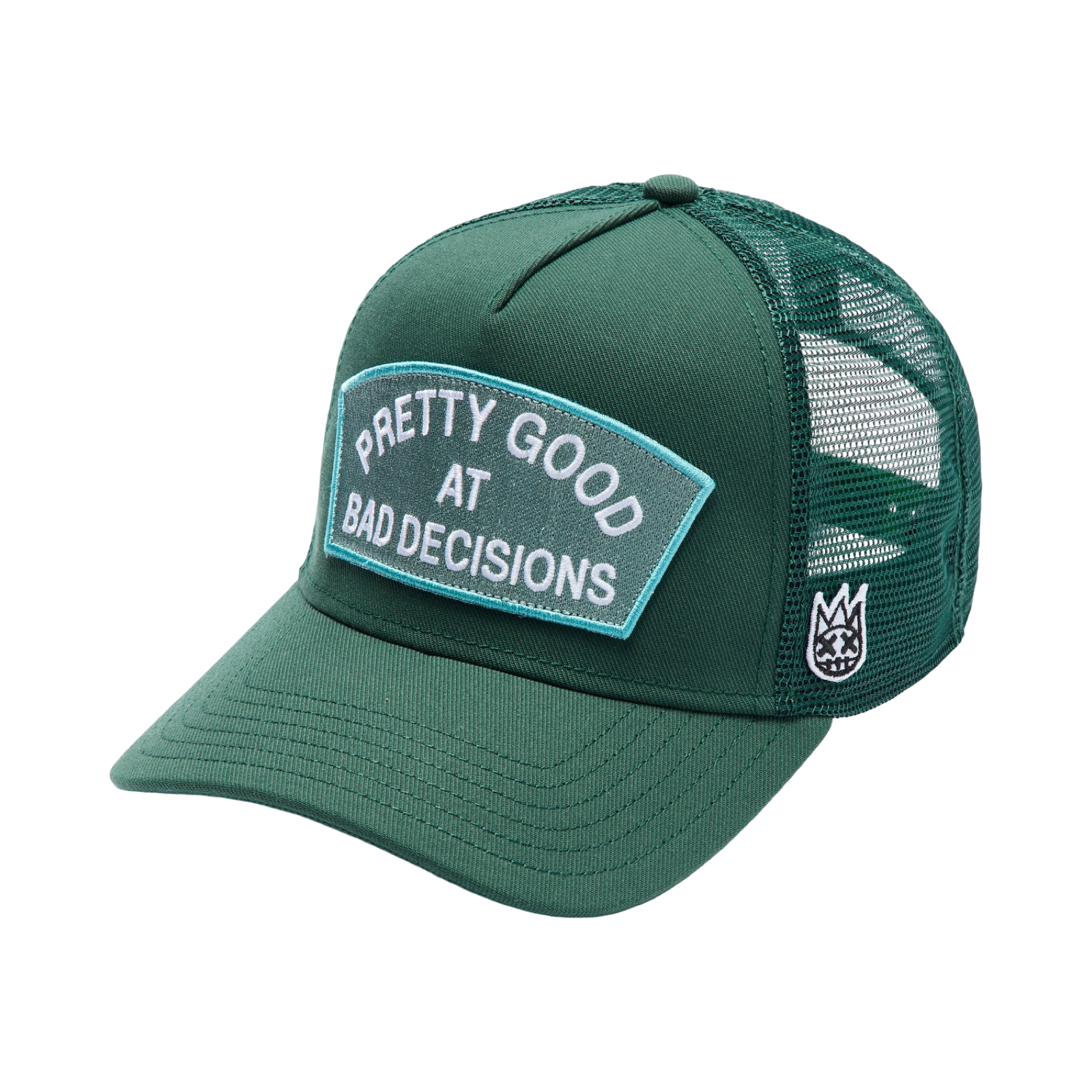 Cult's Mesh Trucker Hat "Good At Bad Decisions"