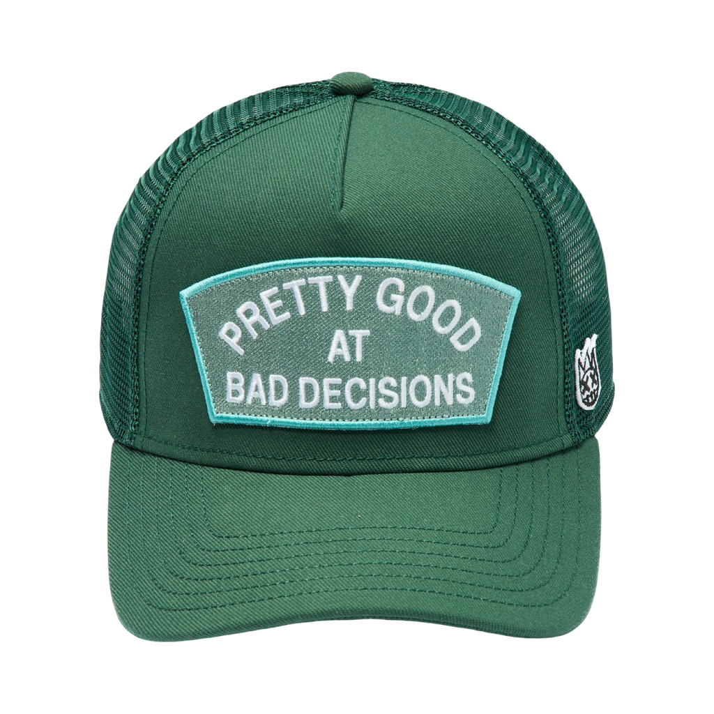 Cult's Mesh Trucker Hat "Good At Bad Decisions"