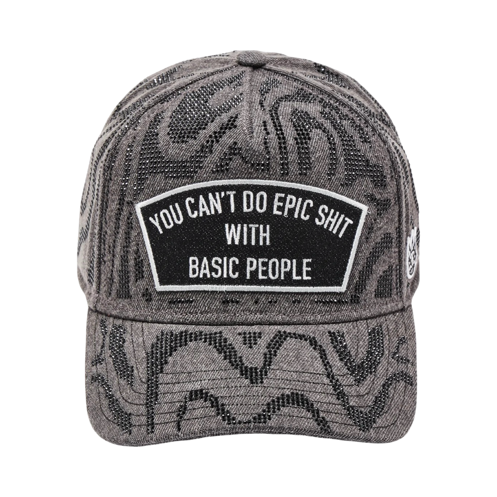 Cult's 5 Panel A Frame Trucker Hat "Epic Shit" Swirl Crystals