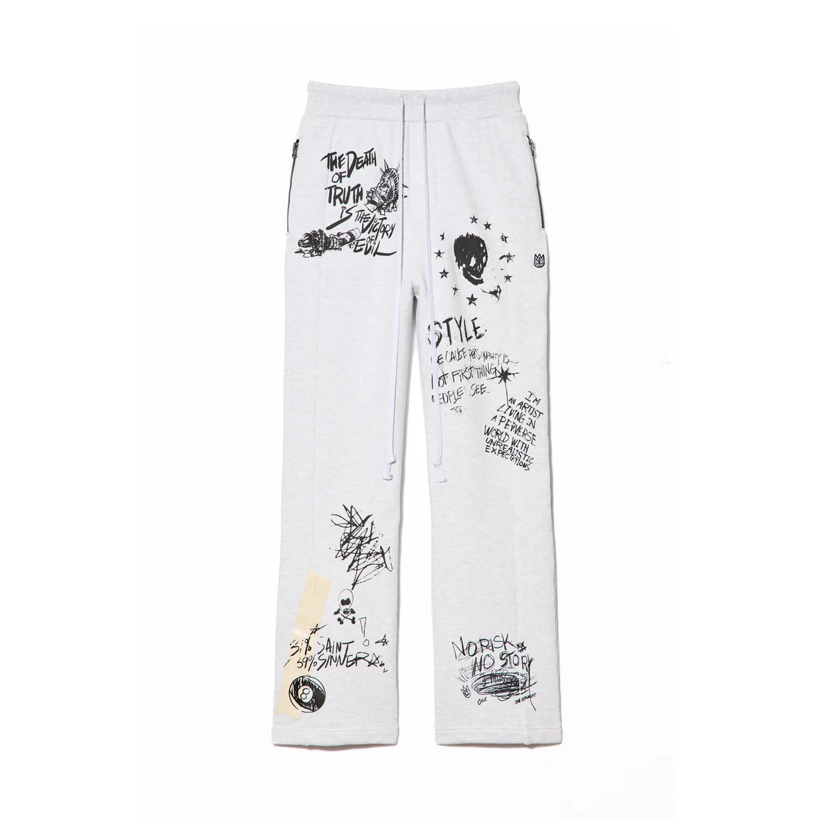 Heather Grey Cult of Individuality open hem sweatpants, front