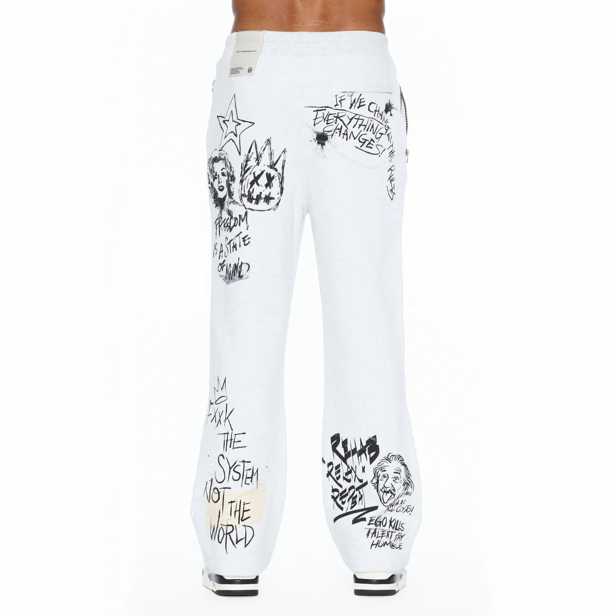 Heather Grey Cult of Individuality sweatpants, back