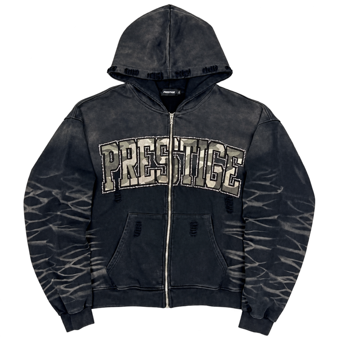 Prestige Eclipse black camo hoodie front, transparent, original size