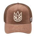 Cult of Individuality Pinecone brown logo trucker hat front view, style 626BC-CH44A