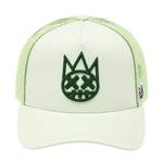 Cult of Individuality seafoam logo mesh back trucker hat front view
