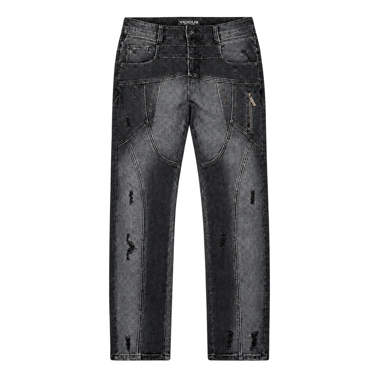 Vicious Denim VC1252 black front view