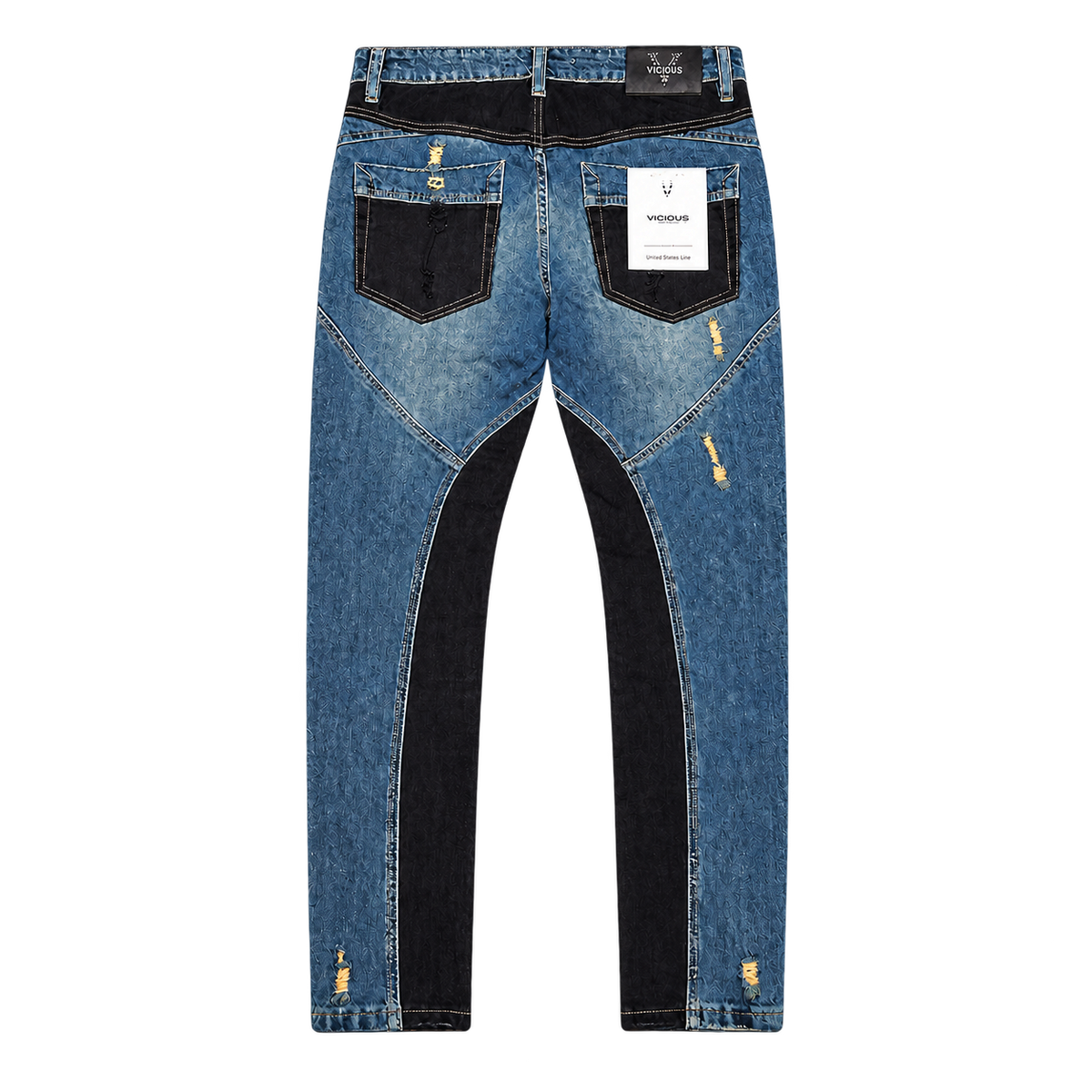 Vicious Denim VC1252 indigo back view
